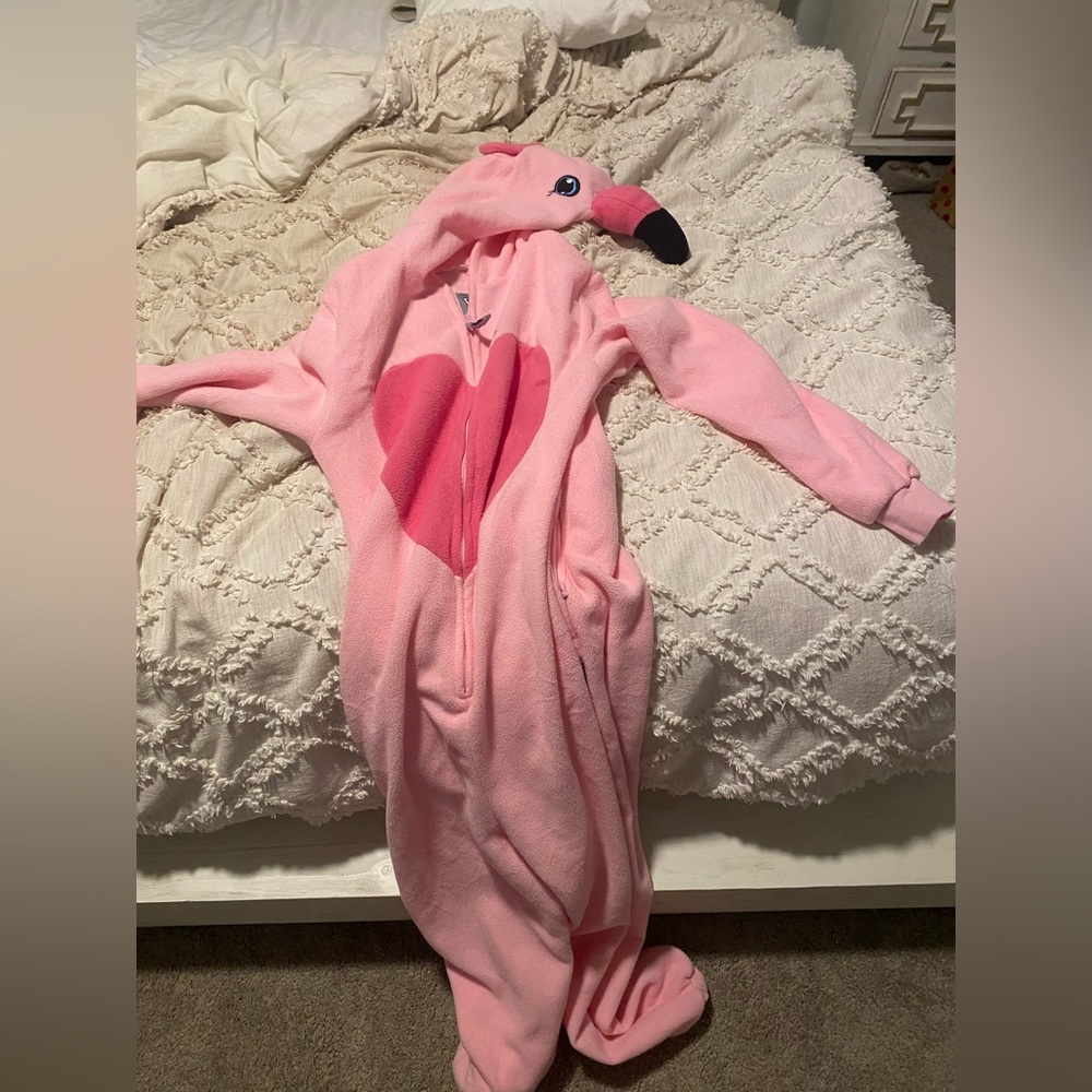 Pink flamingo onesie